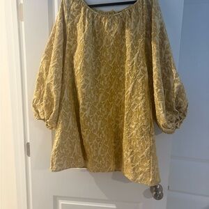 Elegant Yellow Floral Women's Top